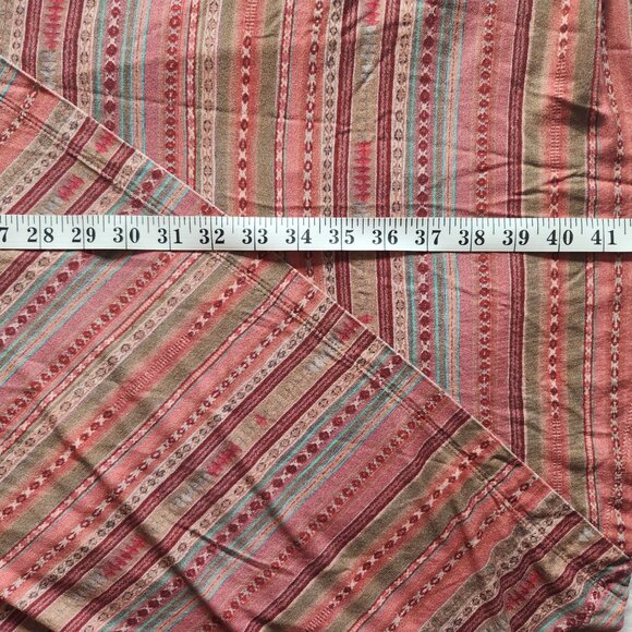 100% PERUVIAN CONNECTION STRIPED MULTI COLOR MAXI DRESS 3/4 SLEEVES SIZE M - Picture 5 of 9